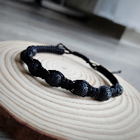 Shamballa náramek s lávovým kamenem