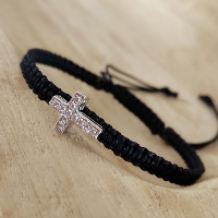 Shamballa náramek ochranný s křížkem